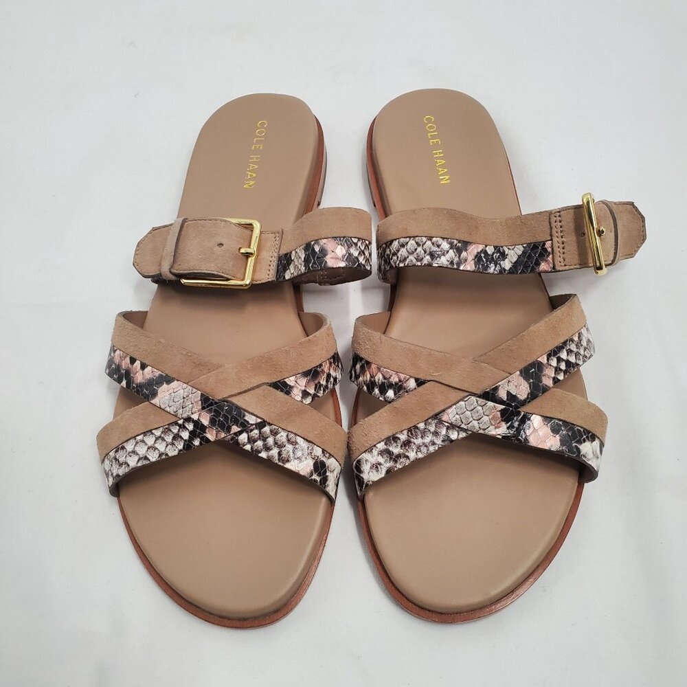 Cole Haan Women's Python-Print Fairen Grand Slide Flat Sandals Size 7.5 B - Picture 9 of 16